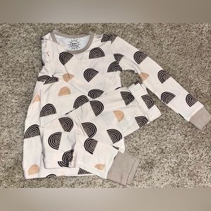 2 piece bamboo pajama set- boho rainbow